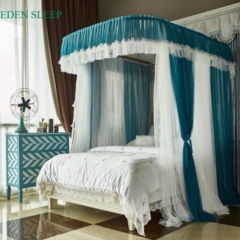 Màn khung 2 cột không khoan tường màn mùng ngủ chống muỗi cao cấp