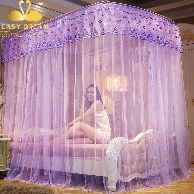 Màn khung xếp không khoan tường kiểu dáng công chúa -mùng khung chống muỗi hiện đại