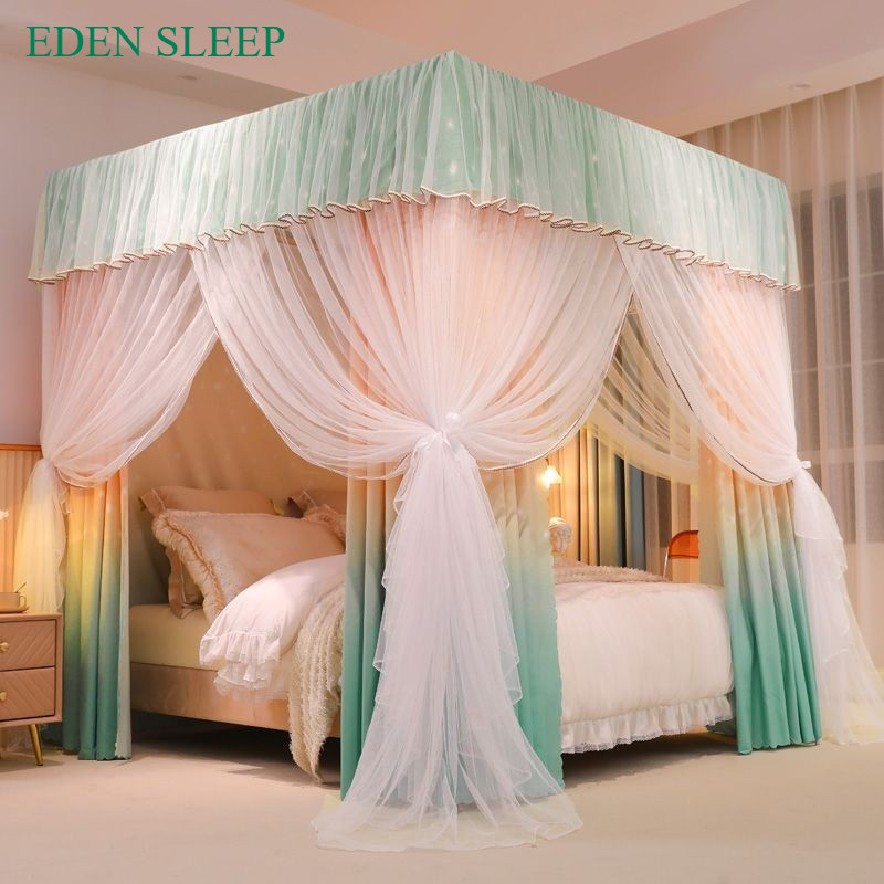 EDEN SLEEP Mùng màn khung chống muỗi, rèm ngủ cản sáng chống gió chống bụi 1,2m-1,5m-1,8m-2m màn chụp