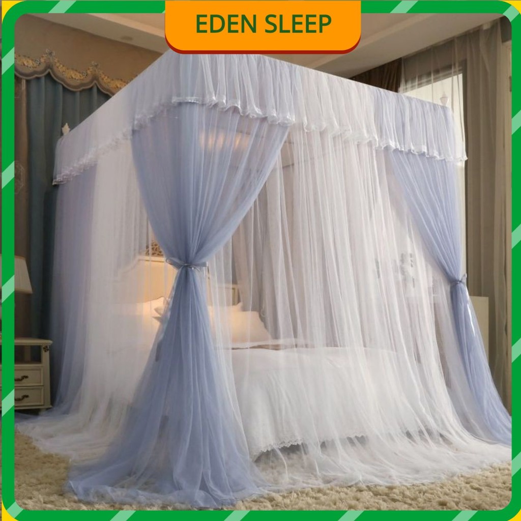 EDEN SLEEP mùng khung chống muỗi,màn khung cho phòng ngủ gia đình 1,2m-1,5m-2,0m giường đôi,rèm giường mùa hè