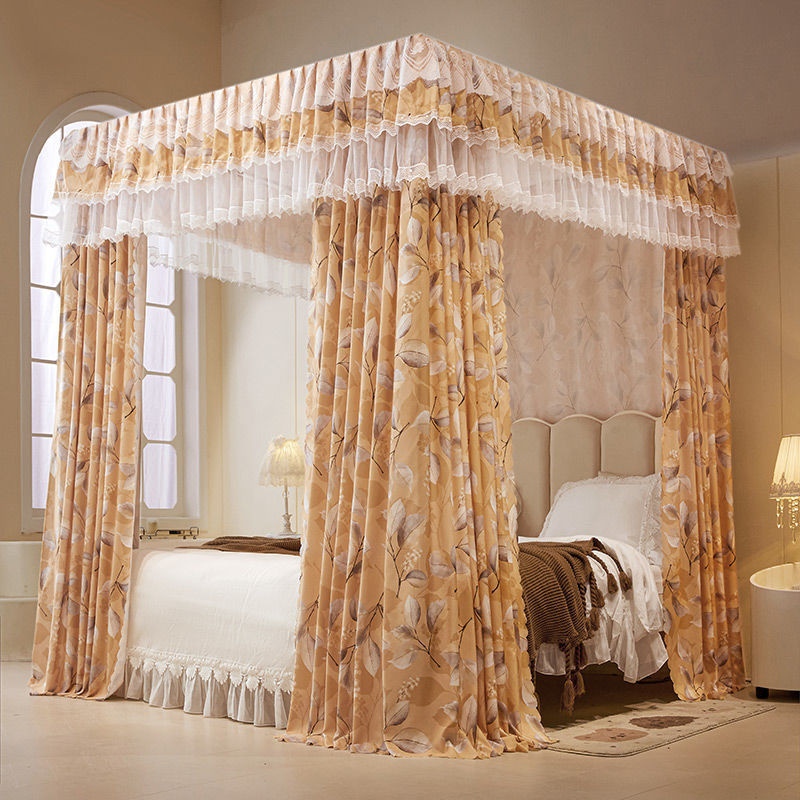 Rèm Giường Kín Hoàn Toàn Phong Cách Công Chúa Phong Cách Châu Âu Mẫu Mới Rèm Cửa Chống Muỗi Rèm Sàn Gia Dụng Chống Muỗi