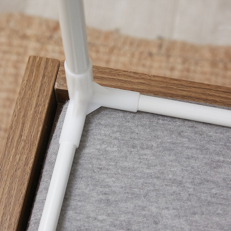 Có Dây Kéo Chống Rơi Giường Chống Muỗi Vuông Trên Chân Đế Cực Sắt Trắng Sơn Ống Tee Phụ Kiện 1.8 Tông Shenheng