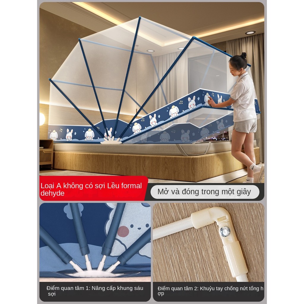 Màn mùng xếp thông minh mẫu mới nâng cấp 2025 Chống muỗi toàn diện  hiệu quả , mùng xếp gọn