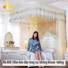 Mùng khung ròng rọc không khoan tường cao cấp EASY DREAM - màn ngủ chống muỗi kiểu dáng công chúa hiện đại
