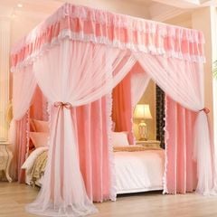 EDEN SLEEP Màn chống muỗi gia đình mùng khung phong cách công chúa, rèm giường trọn bộ màn khung vuông