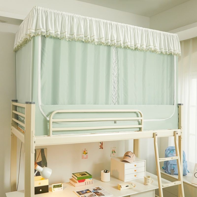 EDEN SLEEP Màn mùng khung chống muỗi ký túc xá sinh viên rèm che giường ngủ 3 cửa dây kéo chống bụi 0,8m 0,9m