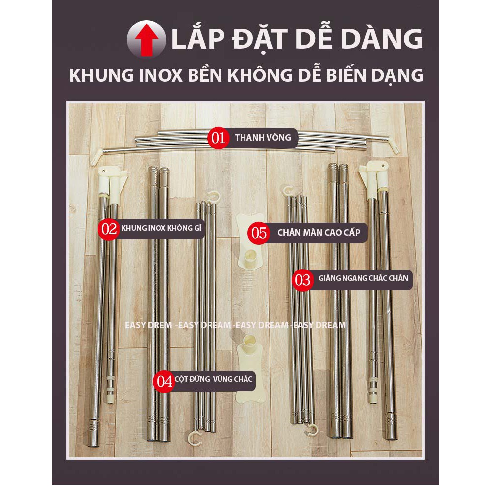 Màn khung không khoan tường dành cho giường tầng trẻ em   ,chống muỗi , màn cho bé đẹp , dễ lắp ráp