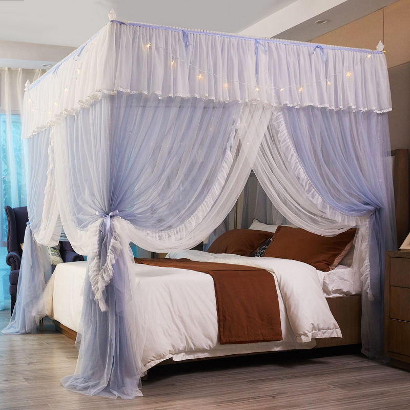 Lưới Chống Muỗi Tiên Nữ Mẫu Mới Gia Dụng1.5/1.8Màu Be1.2Cung Điện Mã Hóa Dày Ba Cửa Phong Cách Công Chúa Hai Lớp