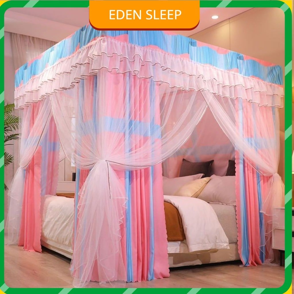 EDEN SLEEP màn chống muỗi mùng khung rèm che giường phòng ngủ phong cách công chúa màn chụp chống bụi và gió