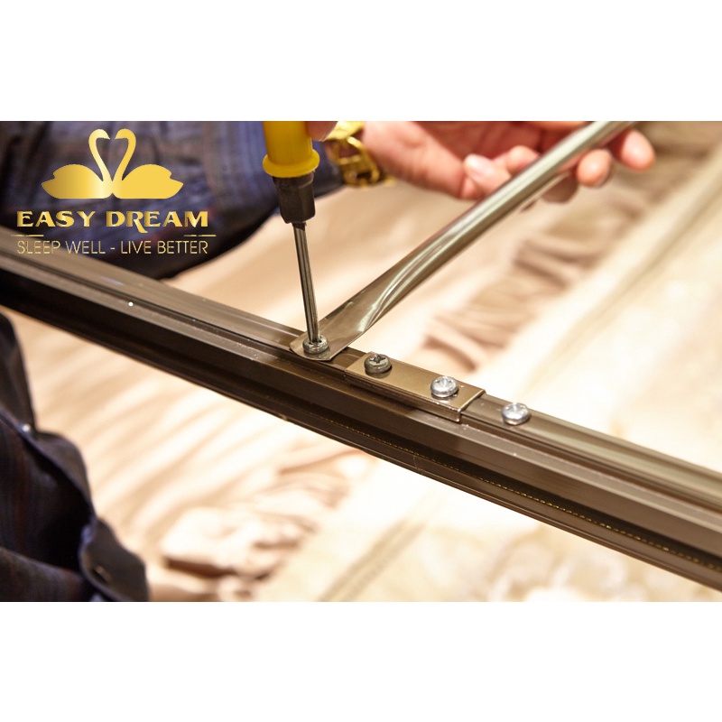 Màn khung không khoan tường ròng rọc kéo dây cao cấp EASY DREAM -Mùng ngủ cao cấp hiện đại kiểu dáng công chúa