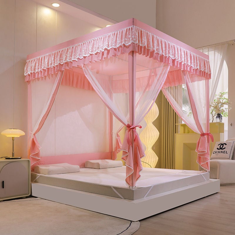 Lưới Chống Muỗi Kiểu Mới, Giường Ngồi, Lưới Rèm, Phong Cách Công Chúa, Gió Cung Điện, Mái Che Ánh Sáng, Chống Rơi, Nổi T