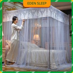 EDEN SLEEP Mùng khung chống muỗi 1.8m giường 1.5m, 2m,dày rèm giường trọn bộ màn khung vuông