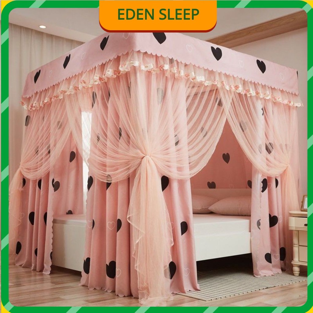 EDEN SLEEP Màn chống muỗi cao cấp, mùng màn khung dày dặn, trọn bộ màn khung kiểu hoàng cung