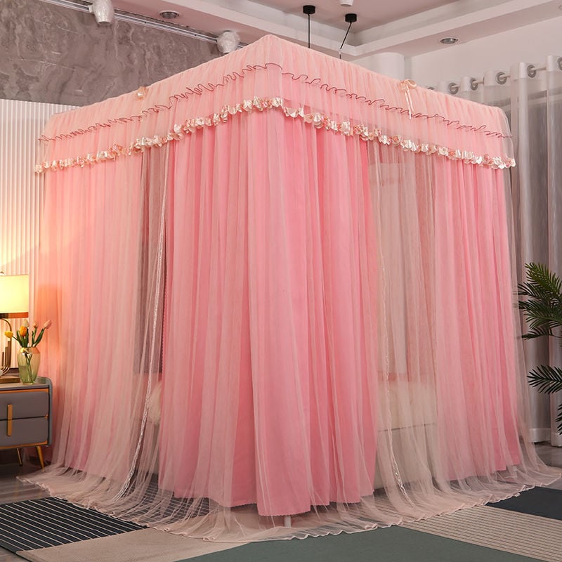 EDEN SLEEP màn chống muỗi trọn bộ mùng khung, màn chụp rèm giường hai lớp kiểu công chúa,cản sáng