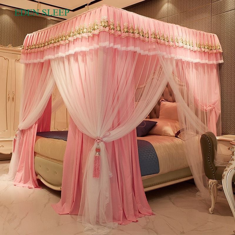 PHIÊN BẢN 2022   Màn rèm cung đình; màn/ mùng khung không khoan tường; màn 4 cột cống chúa rèm che 2 lớp