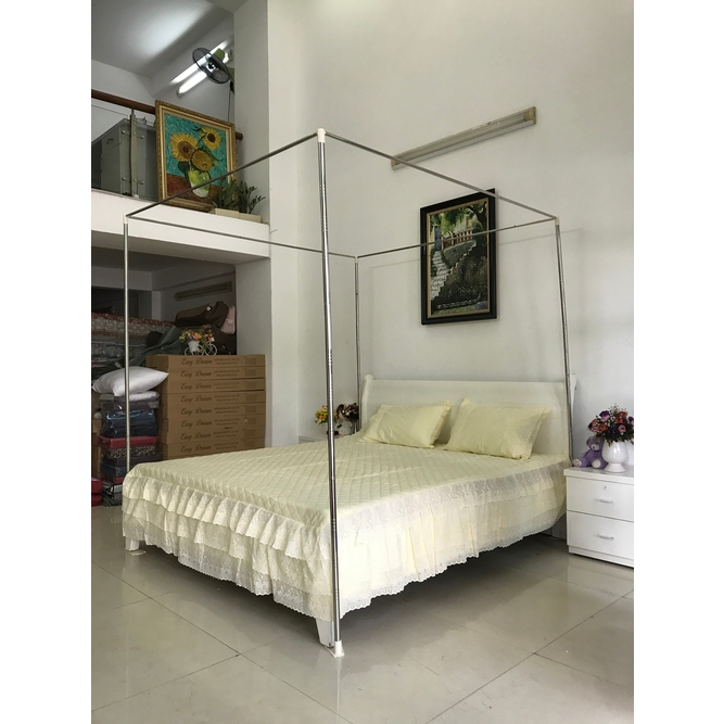 Màn khung không khoan tường , mùng ngủ công chúa chống muỗi cao cấp EASY DREAM