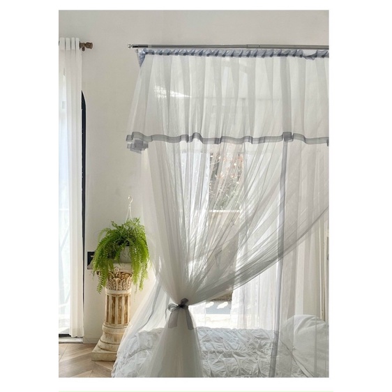 Màn khung inox 2 cột, thu khung A102, mùng khung không khoan tường