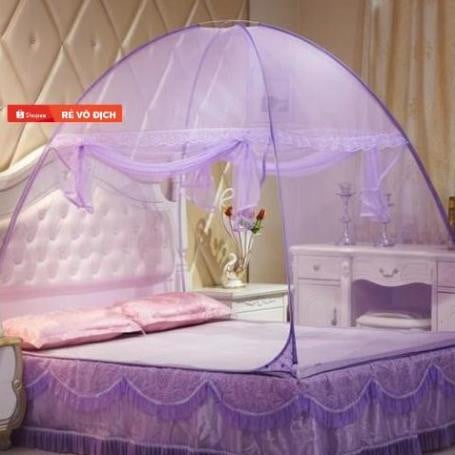 HOT DEAL Màn chụp (mùng) tự bung -gấp gọn- chống muỗi dành cho người lớn -cao 1m65 có 2 cửa- vải tuyn cao cấp