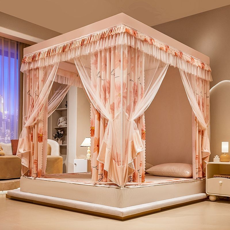 EDEN SLEEP Màn mùng khung chống muỗi, chống bụi 3 cửa, rèm che giường ngủ chắn sáng, phòng ngủ nhà