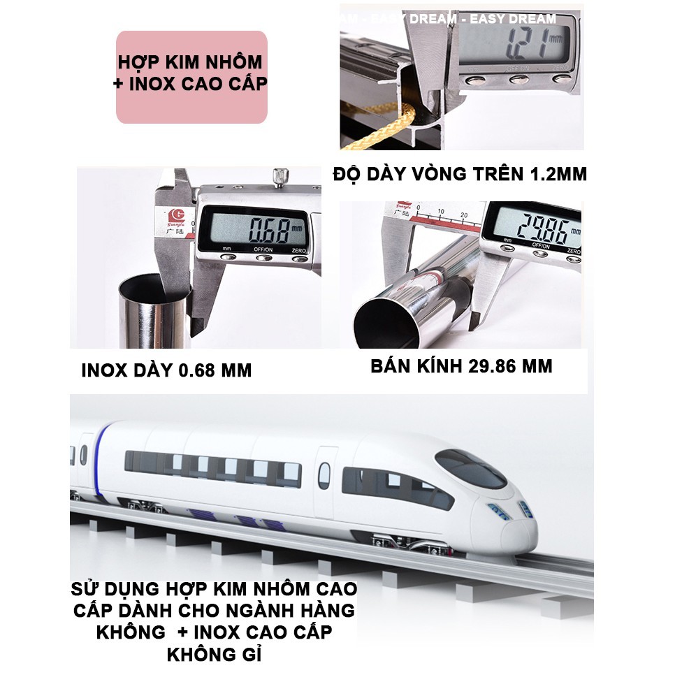 Mùng ( mùng ) khung ròng  rọc cao cấp không khoan tường EASY DREAM chống muỗi côn trùng cao 2m25 có dây kéo ròng rọc