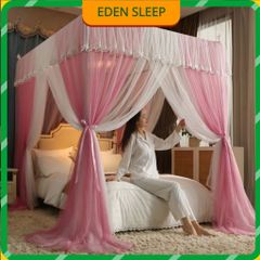 EDEN SLEEP Màn chống muỗi 1,5m giường, trọn bộ màn khung vuông rèm chắn sáng 1,8x2m phòng ngủ mùng khung