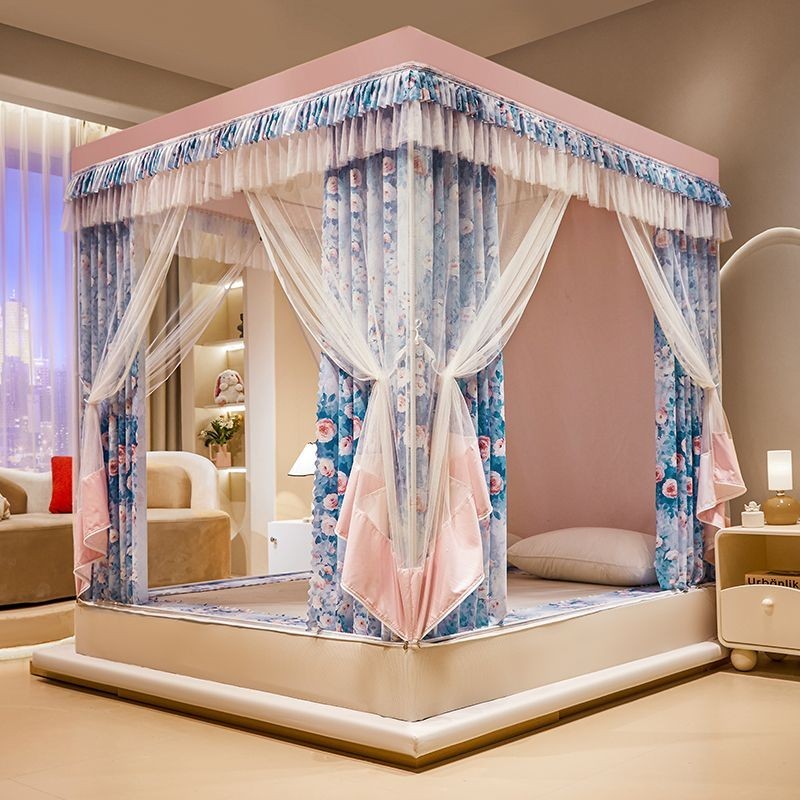 EDEN SLEEP Màn mùng khung chống muỗi, chống bụi 3 cửa, rèm che giường ngủ chắn sáng, phòng ngủ nhà