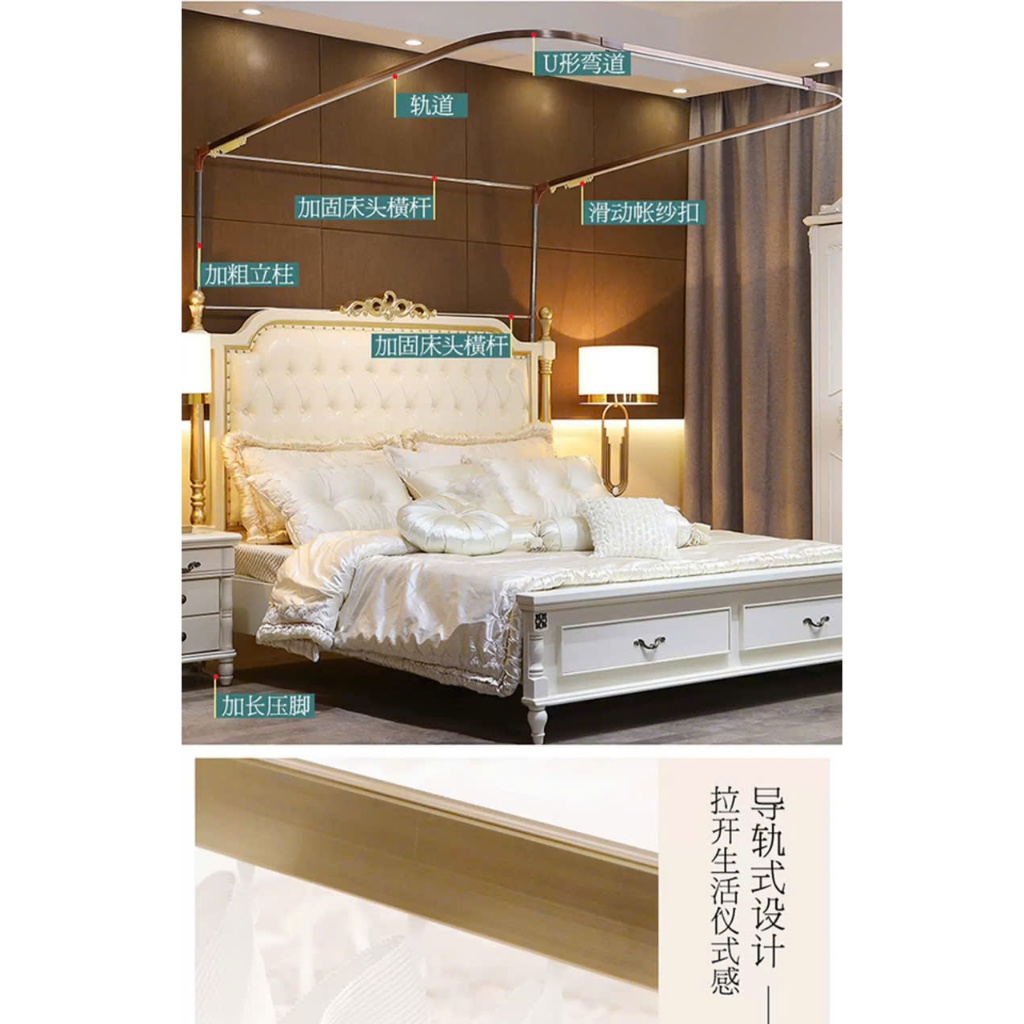 【BẢN 2023 】 Màn khung inox không khoan tường  - mùng ngủ không khoan tường