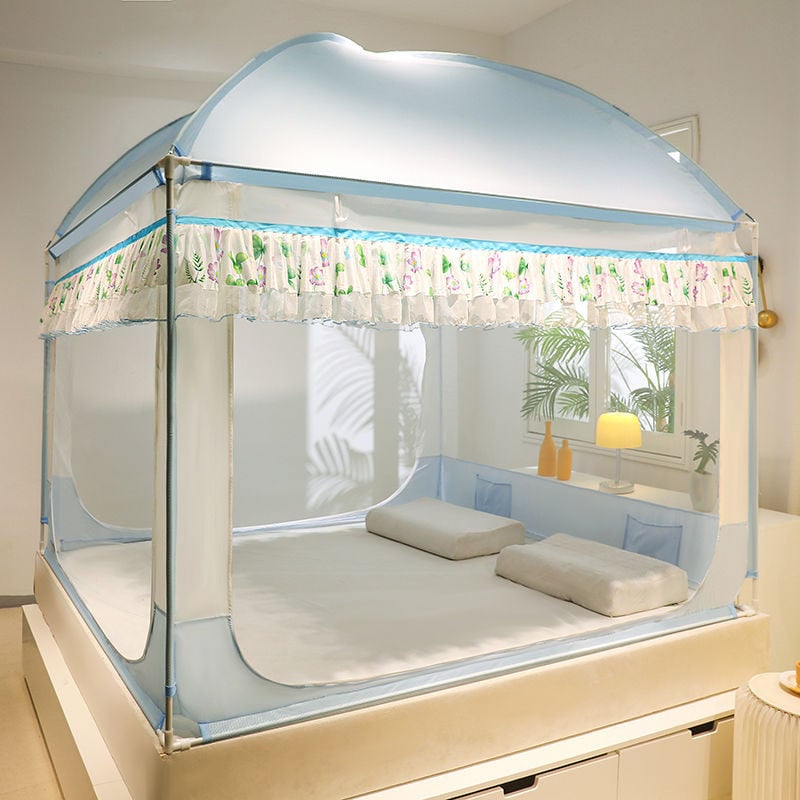 EDEN SLEEP Màn chống muỗi phòng ngủ gia đình cao cấp,trọn bộ mùng khung,màn chụp cho trẻ em 3 cửa khóa kéo toàn đáy