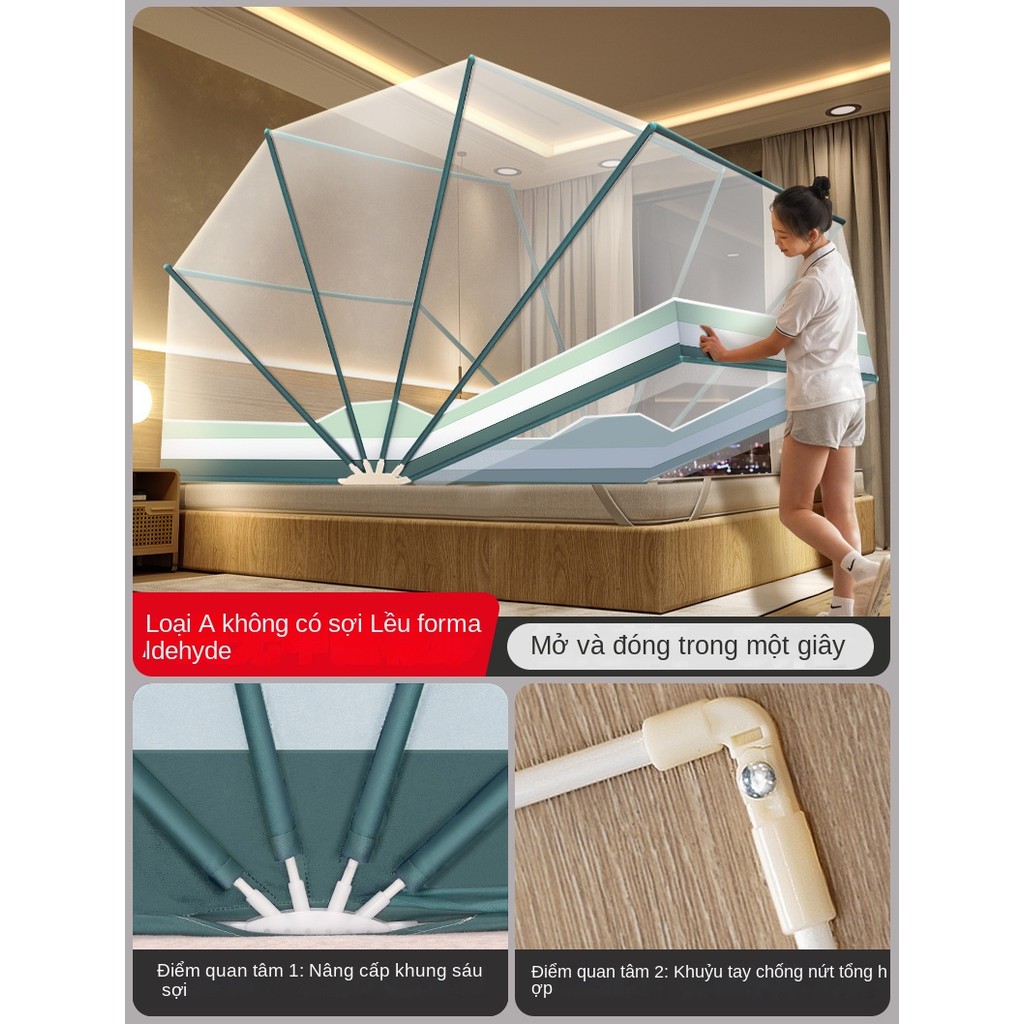 Màn mùng xếp thông minh mẫu mới nâng cấp 2025 Chống muỗi toàn diện  hiệu quả , mùng xếp gọn