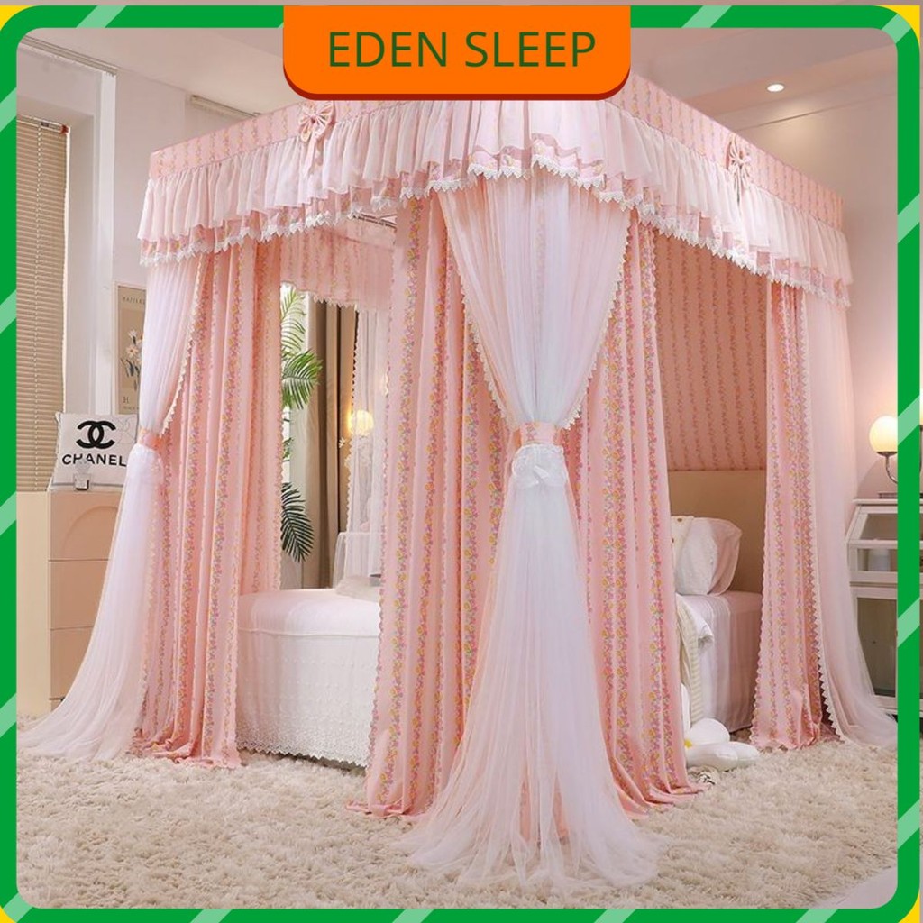 Màn Chống Muỗi Gia Dụng Phòng Ngủ1.8mGiường Che Nắng Toàn Bộ Rèm Dày Dặn Kiểu Công Chúa Ba Cửa1.2mGiường Sàn