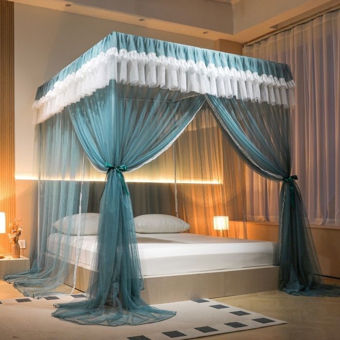 EDEN SLEEP Màn mùng khung 3 cửa phong cách công chúa, rèm giường, mùng chống muỗi cao cấp