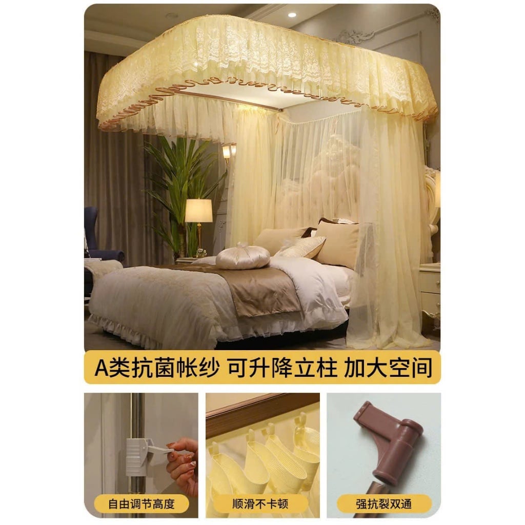 BẢN 2023 Hàng loại   Màn khung  không khoan tường - Mùng ngủ hiện đại không khoan tường