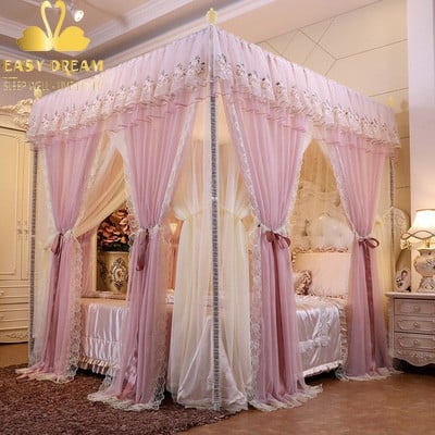 Màn mùng khung không khoan tường mùng ngủ công chúa  EASY DREAM khung inox cao cấp không gỉ - chống  muỗi côn trùng