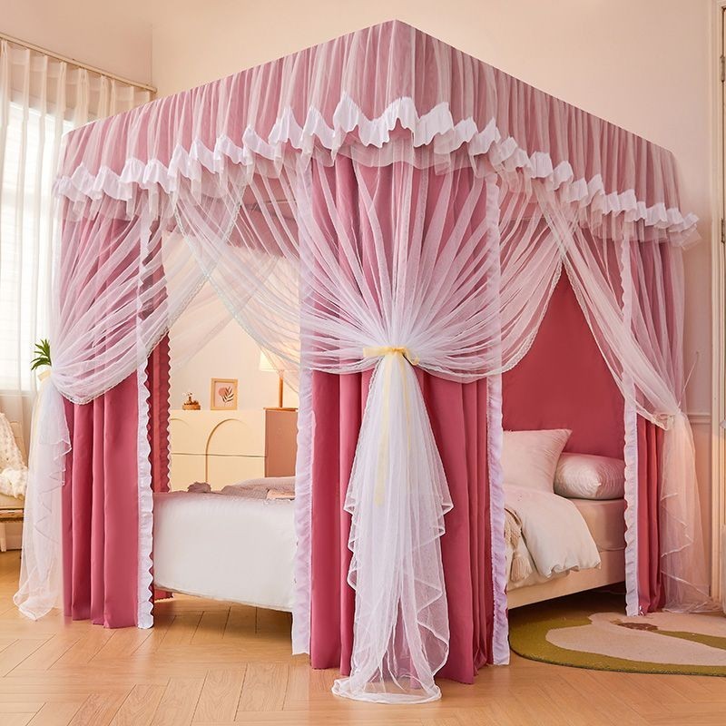 EDEN SLEEP Màn chống muỗi phòng ngủ,màn khung,rèm giường hai lớp,trọn bộ mùng khung vuông,chống bụi,cản ánh sáng