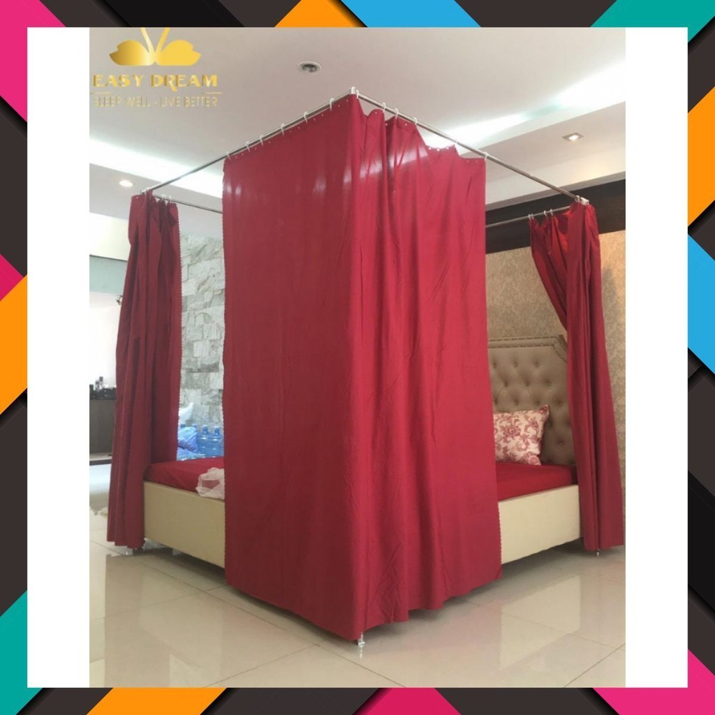 Khung inox + khung thép để treo màn lắp màn khung chống muỗi ( chỉ khung)