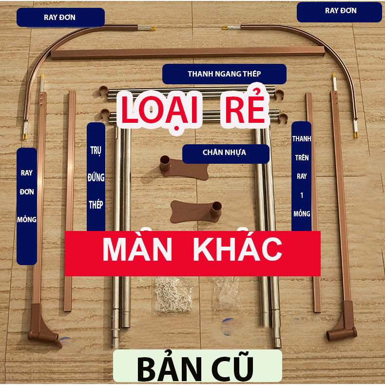 Màn khung  ( mùng) không khoan tường  khung inox cao cấp màn chống muỗi,màn cưới