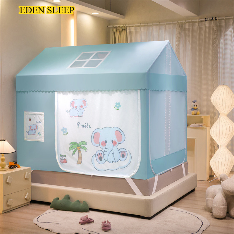 Lưới Chống Muỗi Chống Rơi Cho Trẻ Em Kiểu Nhà Mã Hóa Loại A Mới Rèm Che Nắng Phòng