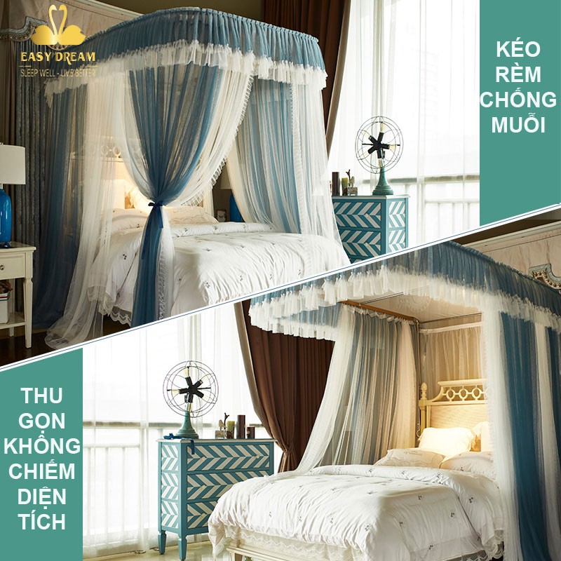 【 MẪU MỚI HOT NHẤT 2025  】 Màn khung không khoan tường EDEN SLEEP  mùng ngủ cao cấp chính hãng giá rẻ, đẹp ,màn cưới