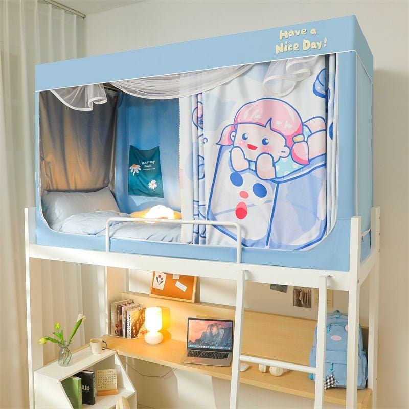 EDEN SLEEP Màn mùng khung chống muỗi ký túc xá sinh viên, rèm ngủ cản sáng, giường tầng trên, tầng dưới  90x190cm