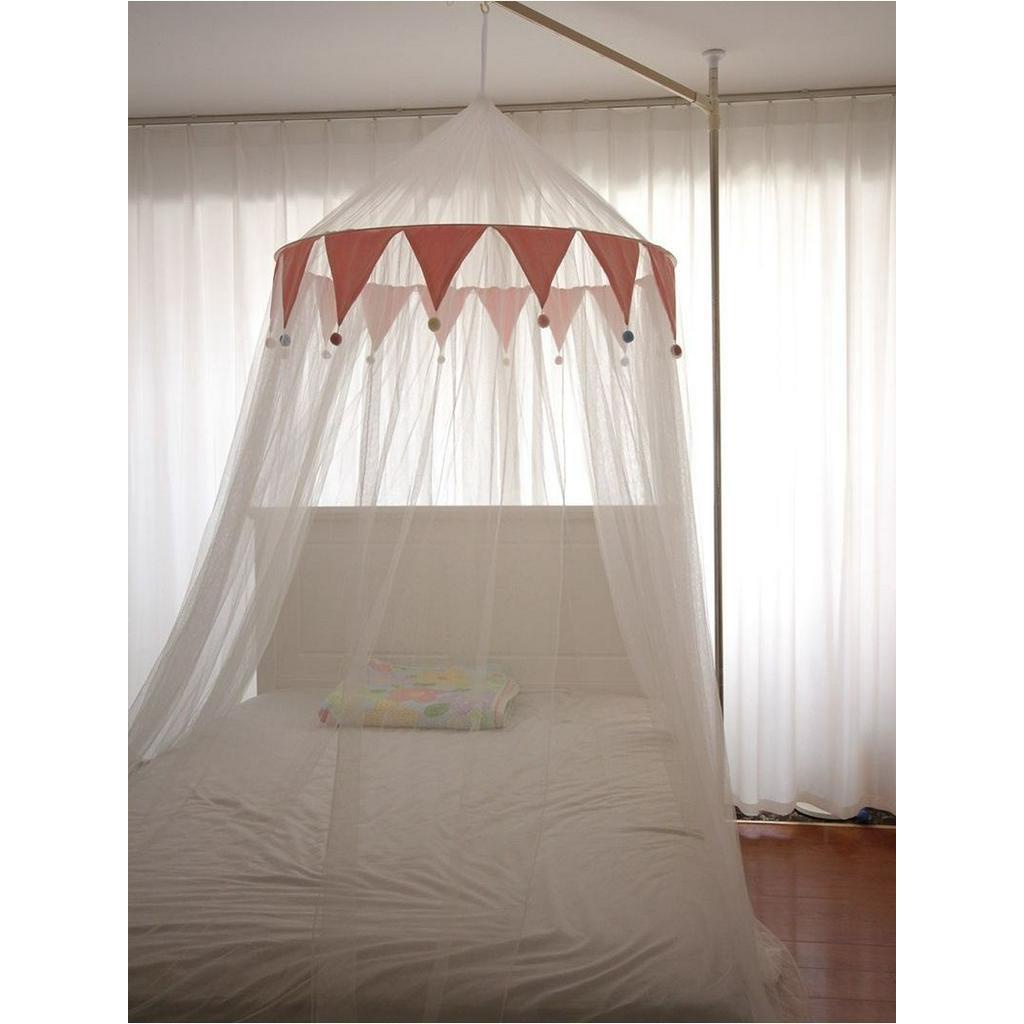 [Ảnh thật/Video] Công Chúa Màn Chống Muỗi Ba Cửa Trần Mái Vòm Mở Rộng Đôi Khung Giường Hình Trái Ti