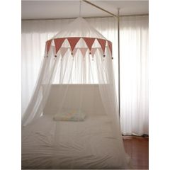 [Ảnh thật/Video] Công Chúa Màn Chống Muỗi Ba Cửa Trần Mái Vòm Mở Rộng Đôi Khung Giường Hình Trái Ti