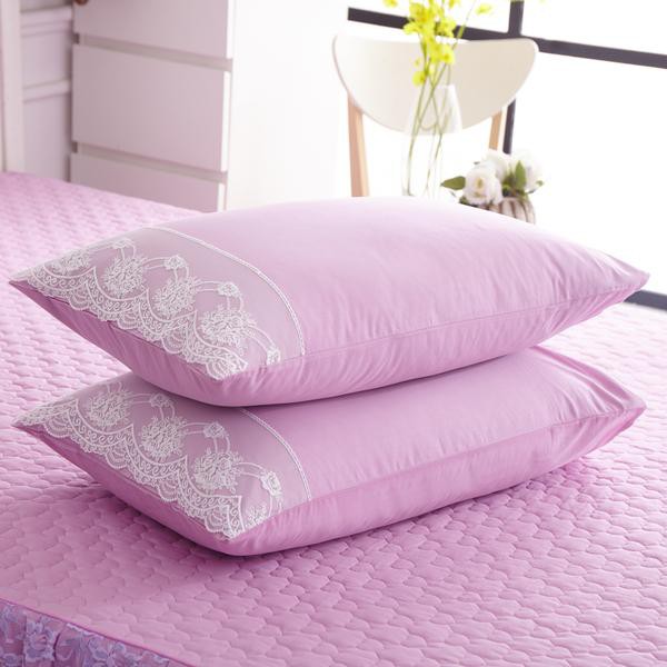 Chăn ga gối cưới cotton cao cấp ren thêu