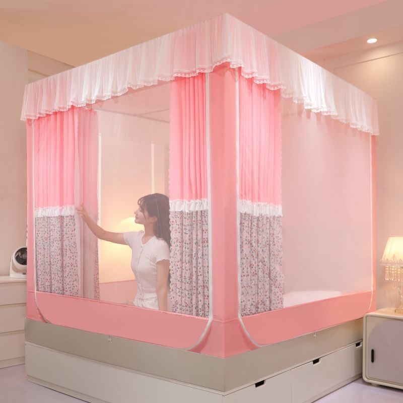 Lưới Chống Muỗi Kiểu Mới Phong Cách Hàn Quốc Hoa Nhỏ Bé Chống Rơi Lưới Chống Rơi Giá Đỡ Dày Chống Muỗi Che Nắng Chống Bụ