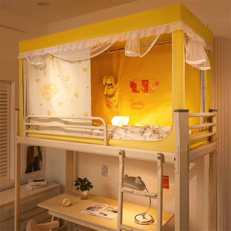 EDEN SLEEP Trọn bộ mùng khung ký túc xá sinh viên màn chống muỗi rèm che cản sáng giường tầng trên và dưới