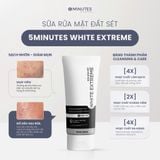  Sữa rửa mặt cho nam giới sáng da sạch sâu 5MINUTES White Extreme - 100g 