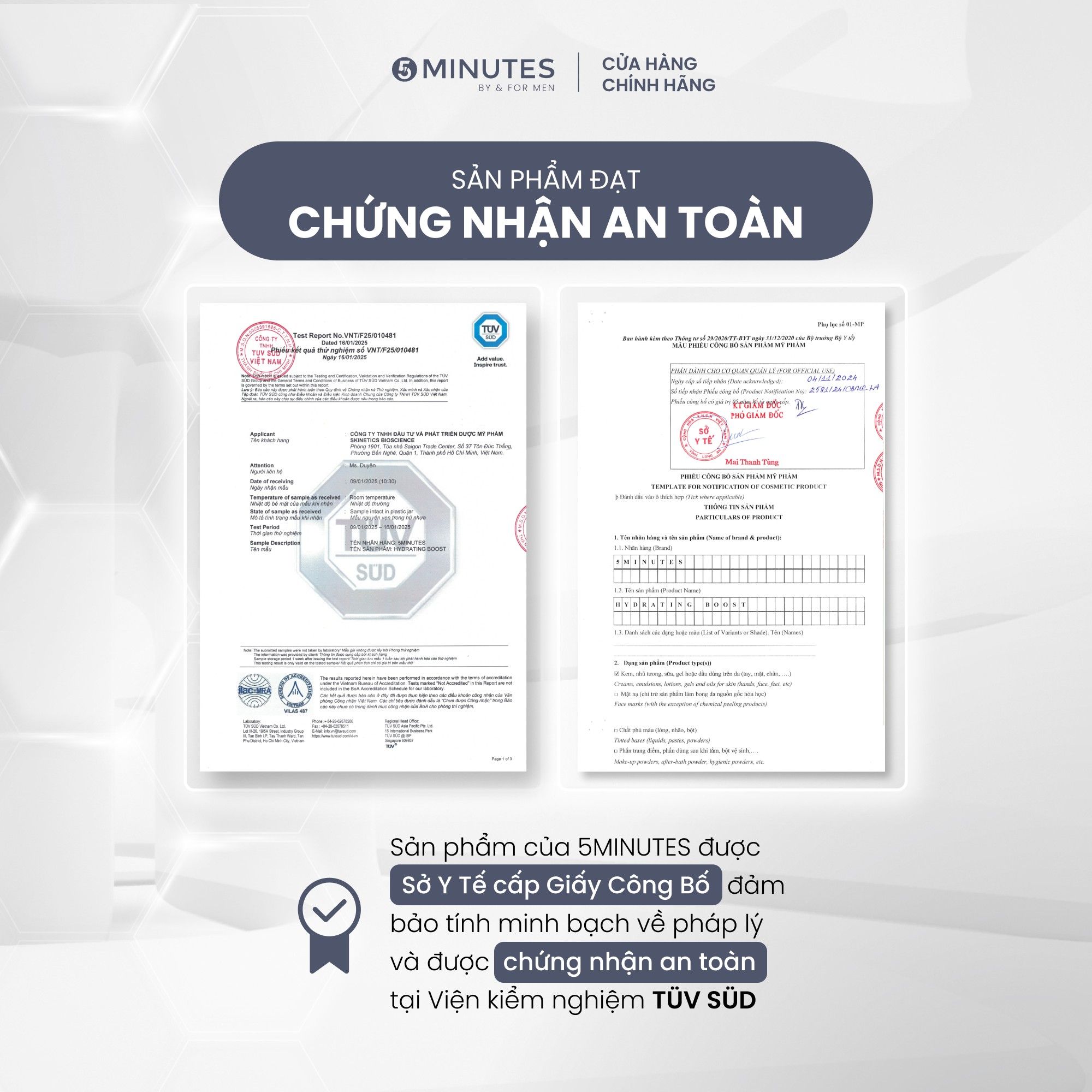  Kem dưỡng ẩm nam giới 5MINUTES Hydrating Boost 50G 