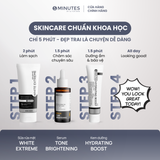  Combo 3 bước Sạch Sáng Khỏe gồm Sữa rửa mặt & Serum & Kem dưỡng cho nam giới 5MINUTES 