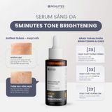  Combo 3 bước Sạch Sáng Khỏe gồm Sữa rửa mặt & Serum & Kem dưỡng cho nam giới 5MINUTES 