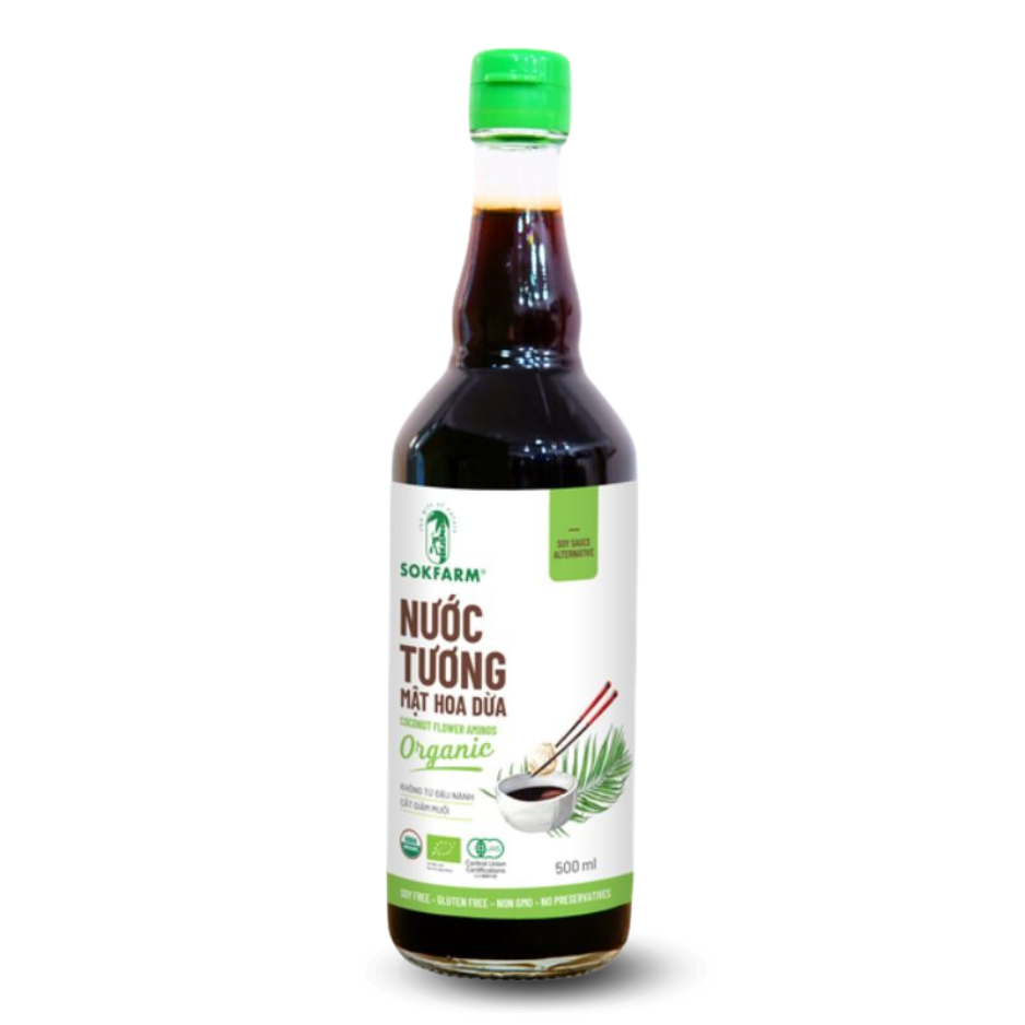 Nước Tương Mật Hoa Dừa Hữu Cơ Sokfarm