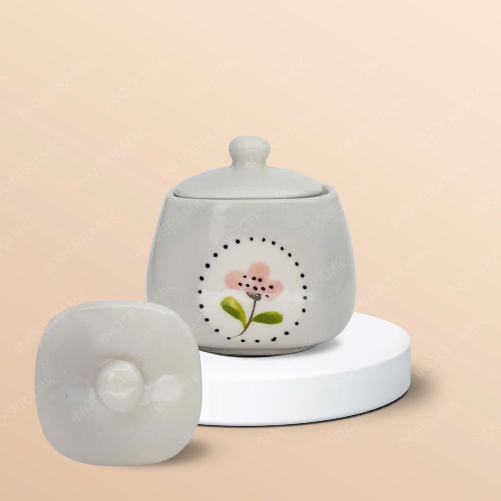 Bộ hũ mứt vuông vẽ tay